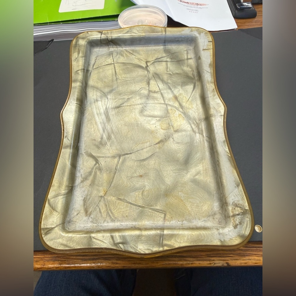 Gold Metallic Tray - Women's Accessories